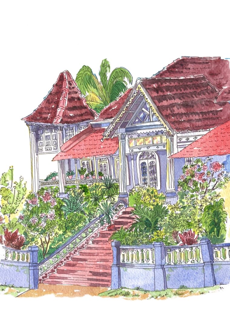 Houses of Goa Watercolor